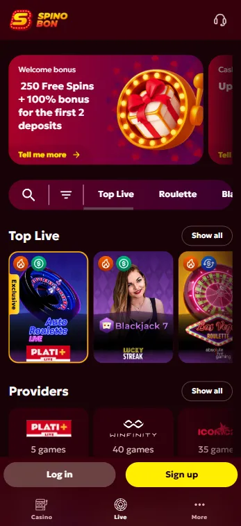 Mobile Live casino